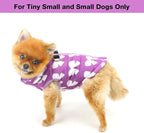 SMALLLEE_LUCKY_STORE Pet Water Resistant Winter Jacket Vest with D-Ring for Small Dog Cat Zip-up Padded Puppy Coat Chihuahua Yorkie Kitten Warm Clothes, Purple, XL