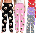 Custom Couple Pajama Pants Sock with Funny Face, Personalized PJ Anniversary Birthday Women Men Pants