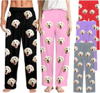 Custom Couple Pajama Pants Sock with Funny Face, Personalized PJ Anniversary Birthday Women Men Pants