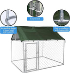 80"x80"x72" Outdoor Dog Kennel for Large Dogs - Heavy Duty Galvanized Steel Enclosure with Waterproof Roof & Secure Safety Lock Large Dog Playpen for Backyard, Weather-Resistant Pet Enclosure