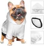 Dog Clothes, Custom Dog Hooded Sweatshirt, Personalized Pet Costume Robe Shirt with Text/Image/Club Name/Pet Shop Logo for Small Medium Large Dogs and Cats, White, XXS