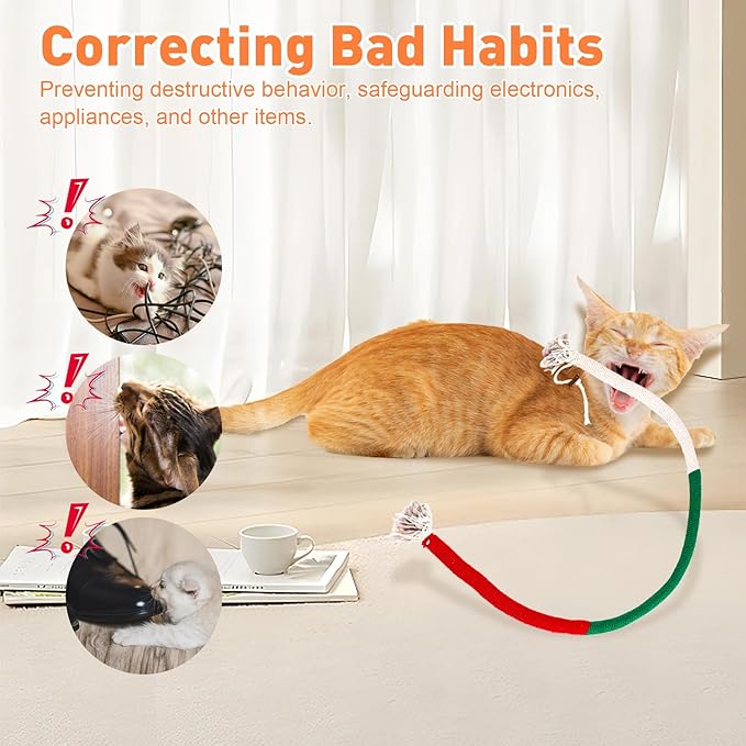 6 PCS XL Cat Toys Chew Ropes, 27.56 Inches Cat Chew Rope Toy for Teeth Cleaning, Safe Catnip Toys for Cats Rope Chew Toy (6 Bags of Catnip Included)