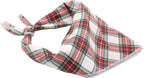 ARING PET Christmas Dog Bandanas, Red Green White Plaid Kerchief Triangle Bibs Scarf for Puppy Small Medium Large Boy Girl Dogs Cats-S