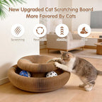 2Pack Extensible Large Magic Organ Cat Scratcher Toy | Upgraded Durable Cardboard Scratching Board with Bell Ball, Interactive Enrichment Toy for Indoor Cats & Kittens