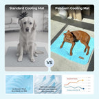 Pelsbarn Dog Cooling Mat- Ice Silk Summer Comfort, Self Cooling, Non-Slip Dog Pad, Durable & Washable, Mat for Large Dogs 25"" x 37"", Support Shelter Dogs with Every Purchase (Blue)