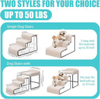 Dog Stairs for Small Dogs 15.4" H,3-Step Pet Bed Stairs for Dogs to Get On Bed,Dog Steps for High Bed Couch Non-Slip Pet Ramp for Puppy Older Cat
