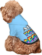 Custom Dog Hoodie Personalized Dog Sweatshirt, Dog Clothes for Small Dogs Customizable, Light Sky Blue, XXL, Ropa para Perros Pequeños Customized Pets Puppy Clothes, Personalized Gifts