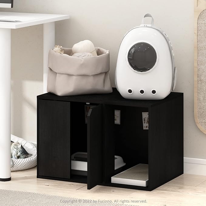 Furinno Peli Litter Box Enclosure, Small, Americano