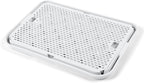 Large Cat Litter Box Step Mat, 16.5"x11.2" Cat Ramp Stairs, Cat Litter Catcher for Self-Cleaning Litter Box, Cats Pedal Step Stool Ideal for Kitten & Older Cats (White)