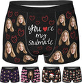 Personalized Underwear for Men with Face Custom Face Boxers Customized Boxer Briefs Funny Gifts for Him Husband Boyfriend