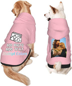 Custom Dog Hoodie Add Your Design Soft & Warm Personalized Photo Text Logo Name Dog Clothes for Puppy Sweatshirt Hooded for Small Medium Large Dogs Girl/Boy Cats Pink