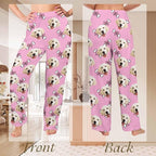 Custom Couple Pajama Pants Sock with Funny Face, Personalized PJ Anniversary Birthday Women Men Pants