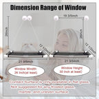 ZALALOVA Cat Perch, Cat Window Seat Large Sturdy Bed Fleece Blanket 2025 Latest Screw Suction Cups Resting with Blanket(Brown)