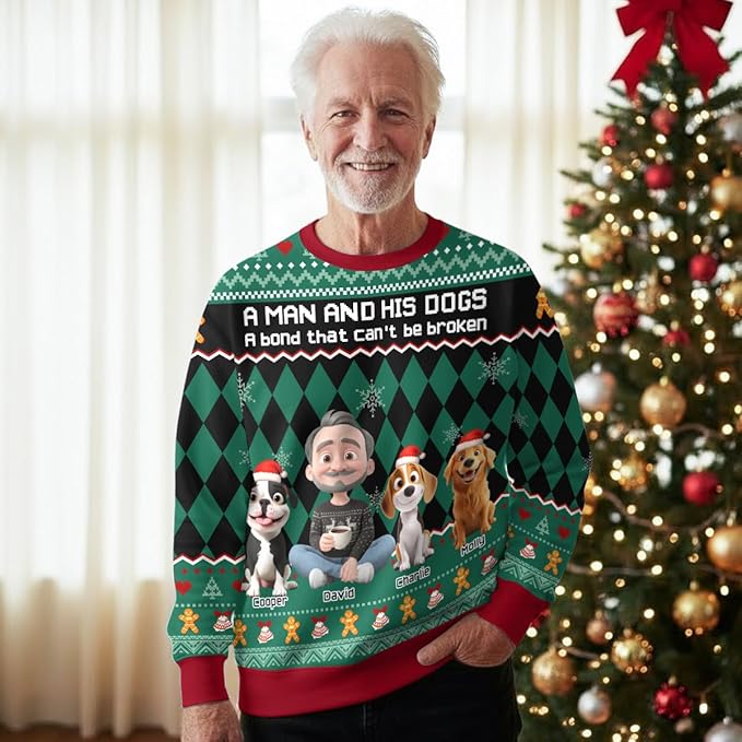Wrappiness A Girl And Her Dog Christmas Sweatshirt - Cozy Unisex Fit Custom Shirt - Cute for Women Pet Lovers