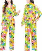 Artsadd Custom Pajamas for Women Men Family, Personalized Face Pjs Pajama Pants, Funny Pet Photo Loungewear Sleepwear Jammies