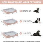 Orthopedic Dog Bed for Large Dogs, Egg Crate Foam Bed for Large Dogs, Equipped with Removable Waterproof Pillow Cover and Anti-Slip Bottom, Pet Bed