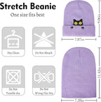 Funny Beanies Warm Knit Hats Fall Winter Black Hip Pop Knit Hat Cap for Women Men