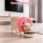 BEAUTYZOO Cat Cone Collars Soft, Cat Recovery E Collars After Surgery to Stop Licking, Adjustable Elizabeth Circle Collar Cute Pet Donut Pillow for Cats Kitten Small Dogs, Pink S