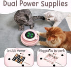 ORSDA Cat Toys 2-in-1 Interactive Cat Toys for Indoor Cats, Automatic Cat Toy Balls, Ambush Feather Kitten Toys with 6pcs Attachments, Dual Power Supplies, Auto On/Off (Upgraded Version)