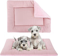 Dog Bed Mat, Crate Pad Reversible,Soft Kennel Pad, Washable Crate Mat (Cool and Warm),Pet Sleeping Mattress for Small Medium Dogs XB009 Pink 30''x20''
