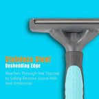 deShedding Tool for Medium/Large Cats and Dogs, Long Hair, Removes Loose Hair from Shedding
