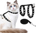 EXPAWLORER Cat Harness and Leash Set - Escape Proof Adjustable Cat Harness, H-shped Comfortable Soft Lightweight Kitten Harness for Outdoor Walking, for Small Medium Cats,Star-Moon M