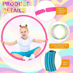 Sratte 8 Pcs Color Hoop Detachable Adjustable Exercise Ring Plastic Hoop for Gymnastics Dog Agility Equipment Party Decor, 4 Colors