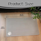Le courant Cat & Dog Feeding Mat for Bowl-Pet Eating mat,Absorbent Non-Slip,Quick Dry Dog Water Bowl Dispenser Mat,Backing Pet Placemat for Messy Drinkers,Grey.Dog Paw-11.8x19.7 in