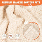 Cat Blanket for Small Dogs Puppy Cat Kitten, 16" x 24" Soft Warm Sherpa Fleece Cat Blanket Washable, Grey/Beige Pack 2