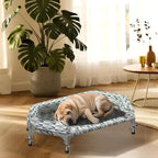 Orthopedic Dog Bed - Beds Bolster,Cooling Elevated Dog Beds with Metal Frame,Raised Dogs Bed,Easy to Assemble,Up to 80 lbs,Medium