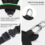shudyear Summer cat Chest Harness and Leash, Anti-Escape Adjustable Soft mesh cat Leash and Chest Harness Set for All Types of Cats cat Vests (Size S,Black)