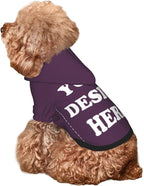 Personalized Chihuahua Dog Hoodie, Custom Pet Warm Sweatshirt Costume with Name Number Photo, Customize ID Clothes for Pupppy Kitten Dogs Cats, PlumPurple, M