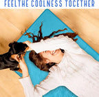 Cooling Pad Mat for Sleep Cooling Mattress Pad Gel for Bed, Relieve Pain, Summer Hot Flashes, Adult, Pets, No Water or Electricity Required(Light Blue,48 x 28 Inch)