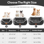 Cat Dog Bed for Pets, Rectangle Pet Bed Gift for Puppy and Kitten, Machine Washable Calming Fluffy Pet Couch Sofa for Indoor Outdoor, Portable Soft Cat Bed with Non-Slip Bottom (Small, Dark Grey)