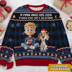 Wrappiness A Girl And Her Dog Christmas Sweatshirt - Cozy Unisex Fit Custom Shirt - Cute for Women Pet Lovers