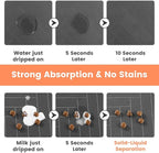 Pet Feeding Mat-Absorbent Pet Placemat for Food and Water Bowl, with Waterproof Rubber Backing, Quick Dry Water Dispenser Mat for Dog and Cat (27"x17", Navy Blue)