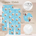 Custom Couple Pajama Pants Sock with Funny Face, Personalized PJ Anniversary Birthday Women Men Pants