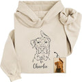 Noni Personalized Portrait Hoodie or Sweatshirt with Dog Cat Photo, Custom Sweatshirt with Drawing and Name, Unique Gift for Dog Mom Dad, Animal Lover Birthday 4