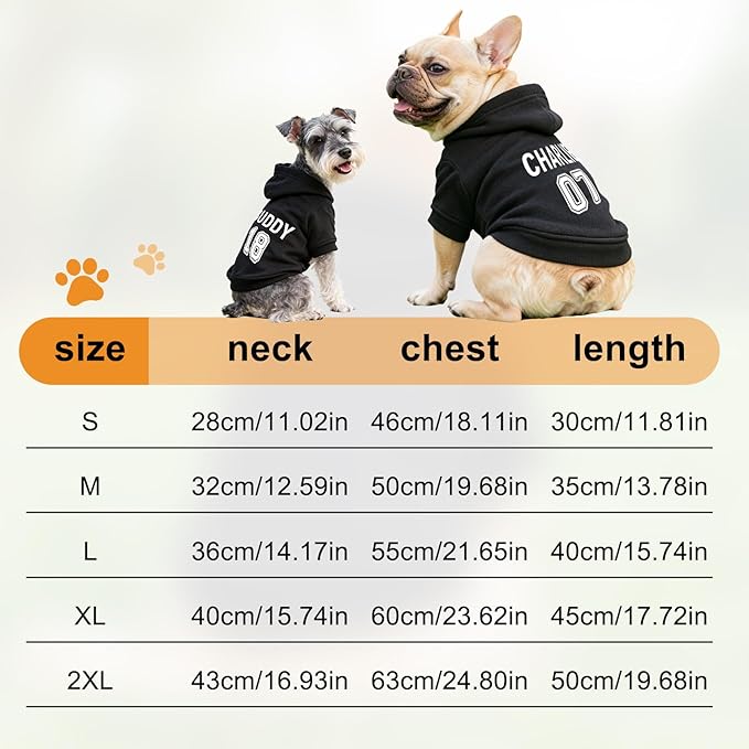 Custom Name Dog Hoodie, Personalized Pet Name Sweatshirt for Small Medium Large Dogs, Custom Dogs Winter Outfits