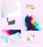 Funnycokid Girls Shirts Cat T Shirt Size 5-12 Clothes for Kids