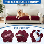 Waterproof Couch Covers for Pets, Waterproof Dog Bed Cover, Anti-Slip Soft Dog Blankets, Couch Cover for Dogs Washable, Pet Blanket for Puppy Large Dogs Cat Christmas (82x82 Inch, Burgundy)