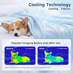 Cooling Blanket for Large Dogs - High Q-MAX 0.4+ Cold Washable Pet Blanket, Travel Soft Dog Summer Essentials, Grey, 40"x50"