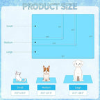 NACOCO Summer Pet Cooling Mat - Cat Dog Cushion Pad Sleeping Cool Snowflake Comfortable Soft for Pets Kids and Adults (Blue Snowflake, M)