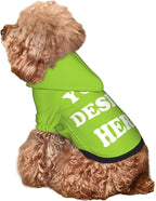 Dog Clothes, Custom Dog Hooded Sweatshirt, Personalized Pet Costume Robe Shirt with Text/Image/Club Name/Pet Shop Logo for Small Medium Large Dogs and Cats, GrassGreen, M