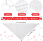 Weewooday 15 Pieces Sublimation Heat Transfer Dog Bandana Triangle Dog Scarf Polyester Pet Bandana DIY Handkerchief Bib for Dogs Puppy
