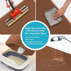 Cat Litter Mat, 30"X24" Large Double Layer Litter Trapping Mat, Waterproof/Urineproof, Easy to Clean Kitty Litter Mats for Floor, Scatter Control (Brown-1Pack)