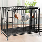 JOYELF Cat Hammock Bed, Large Reversible Cat Cage Hammock Hanging Soft Pet Bed for Kitten Ferret Puppy or Small Pet