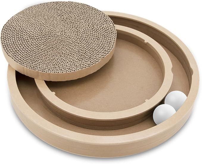 Best Pet Supplies Catify Cat Scratcher, Fun Interactive Scratchers, Posts, Poles, Claw Safe, Furniture Saver Indoor Play Support Natural Cat Behaviors Heavy Duty - Scratch & Spin