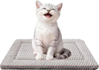 Dog Bed Mat - Dog Crate Pad - Reversible Mat for Pet Comfort - Soft Bed Crate Pads for All Seasons - Durable, Machine Washable Mat for Crates, Travel, and Home (Light Gray, 18" L*14" W*1.5" Th)
