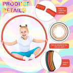 Sratte 8 Pcs Color Hoop Detachable Adjustable Exercise Ring Plastic Hoop for Gymnastics Dog Agility Equipment Party Decor, 4 Colors